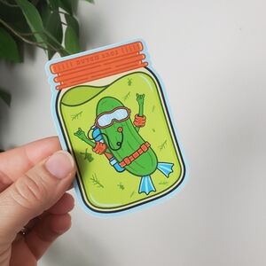 NEW Dutch Bros Pickle Scratch And Sniff Sticker (1)